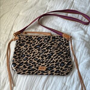Consuela Leopard and Tan Mona Downtown Crossbody Bag